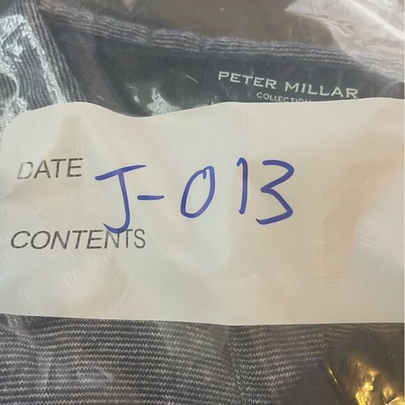 Peter Millar Atlantic Heather Blue Golf Polo in Size Large Linen-Cotton Blend - Picture 6 of 6